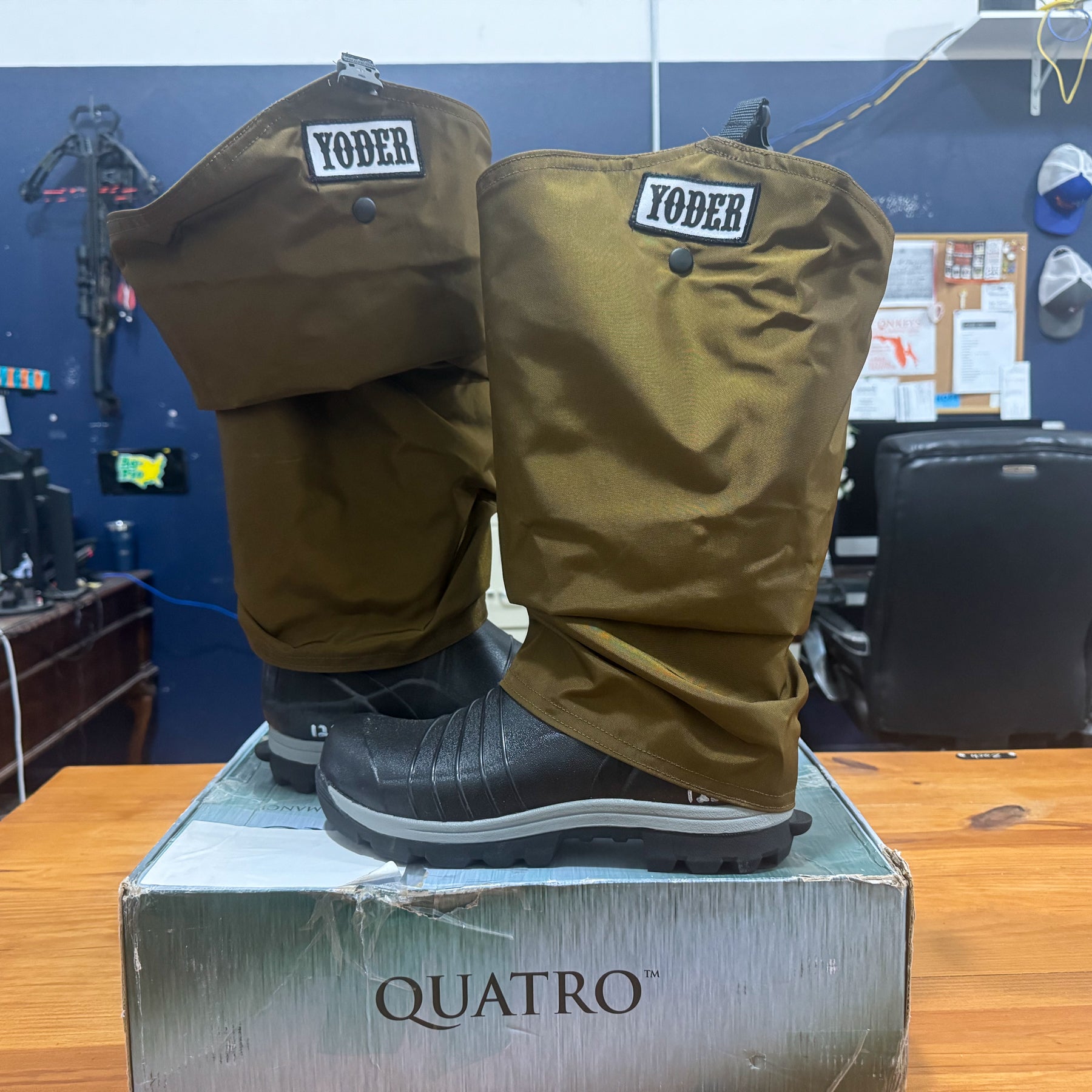 Quatro Boots with Yoder Super Chaps - Size 12 | 24" Thigh / 27" Inseam - CLEARANCE (NEW)