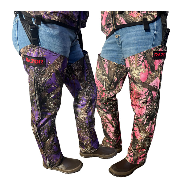 Razor Purple or Pink Camo Chaps