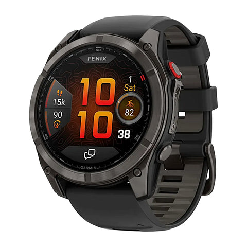 Garmin Fenix 8 Pro - 51 mm, AMOLED Sapphire, Carbon Gray DLC Titanium with Black/Pebble Gray