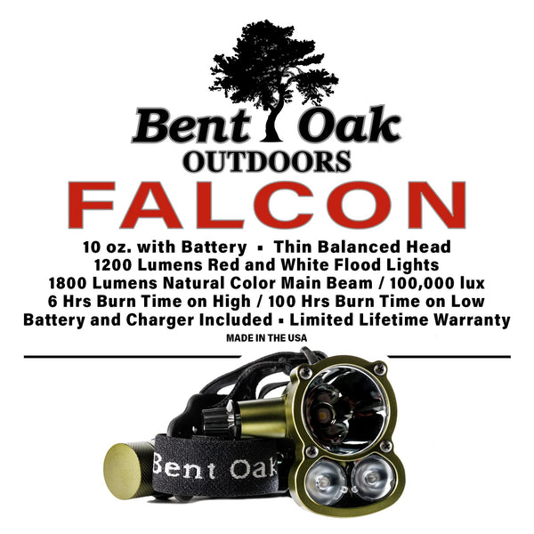 Bent Oak Falcon Light with Extra Battery