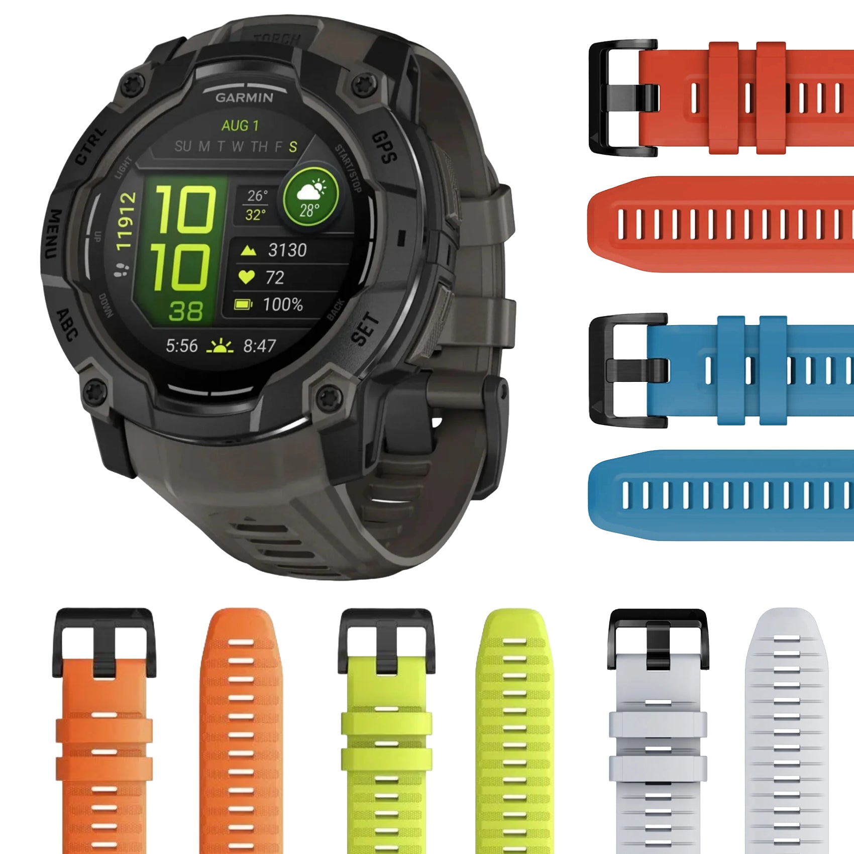 Garmin Instinct 3X Watch - 50 mm AMOLED