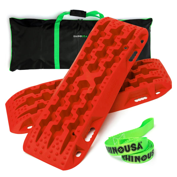 Rhino USA Recovery Traction Boards - Pair (Red)