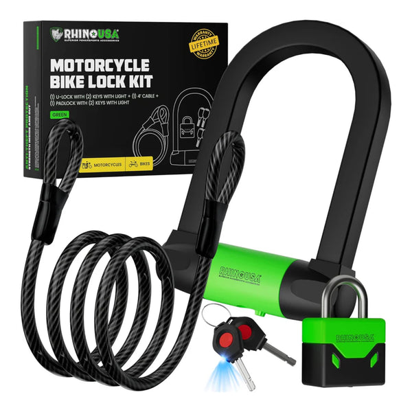 Rhino USA Heavy-Duty Bike Lock Set