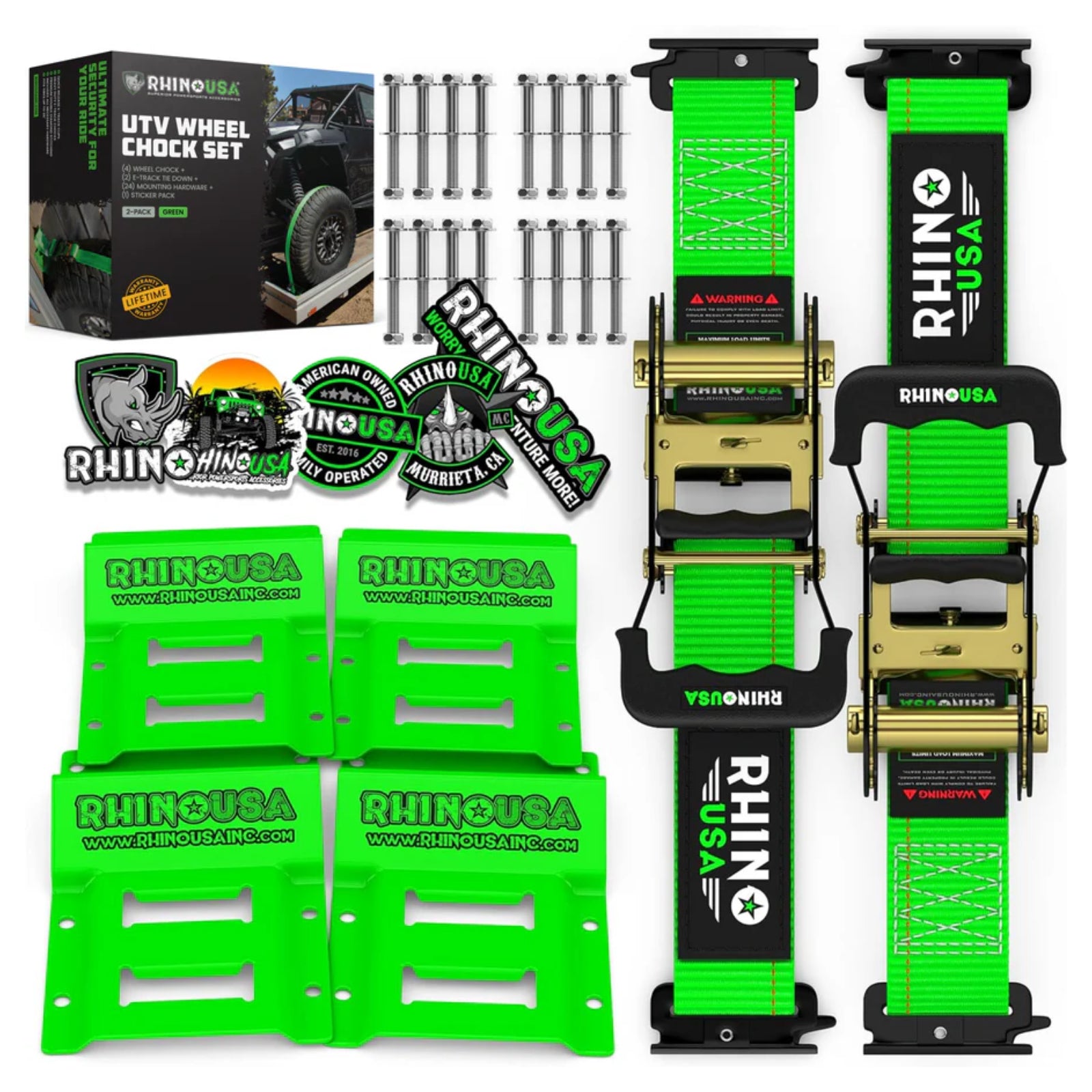 Rhino USA UTV Wheel Chock Tie-Down Kit