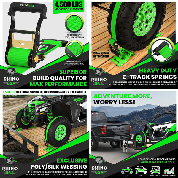 Rhino USA UTV Wheel Chock Tie-Down Kit