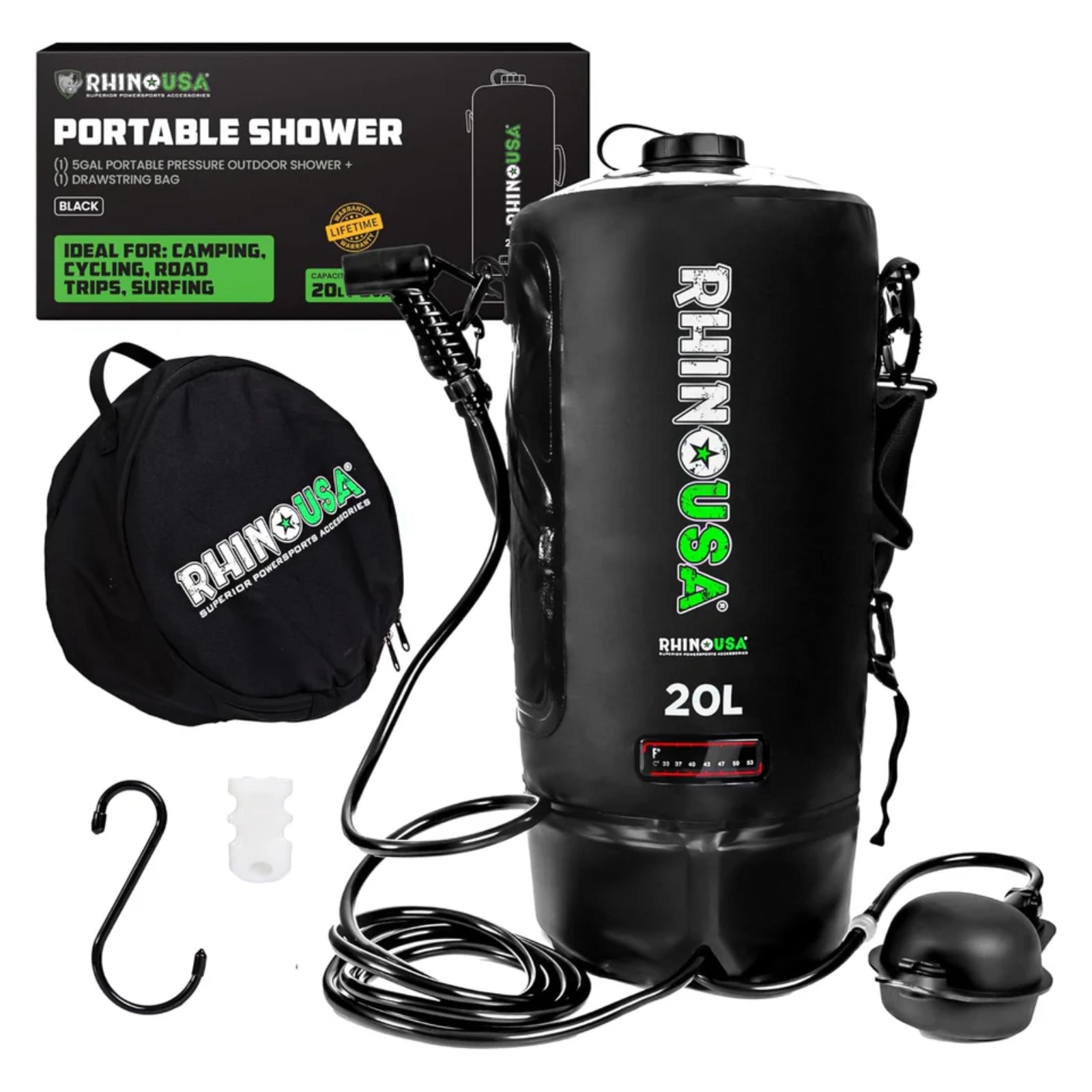 Rhino USA 5 Gallon Portable Shower Kit