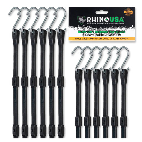 Rhino USA Heavy-Duty Tarp Straps