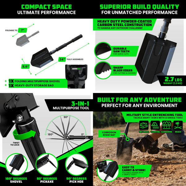 Rhino USA 24" Collapsible Shovel