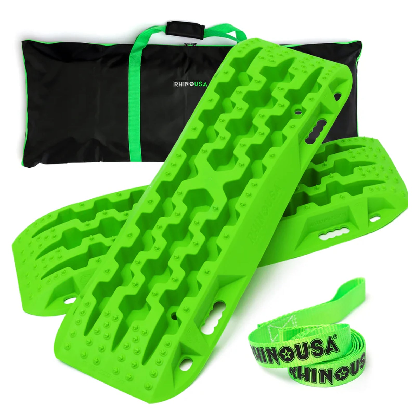 Rhino USA Recovery Traction Boards - Pair (Green)