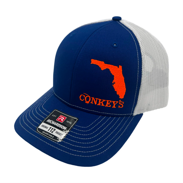 Conkey's Florida Vibes - Richardson 112 Hat (Blue/White/Orange)